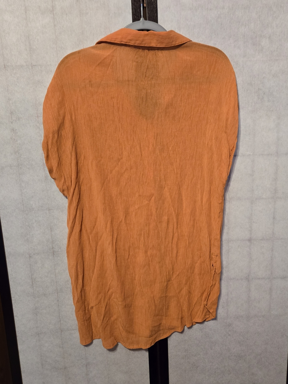 GIGIO Women's Button-Down Shirt Dress in Rust Orange - Picture 4 of 4